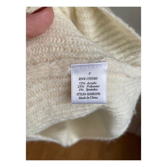 Cream Turtleneck Sweater Dress - Picture 4 of 4